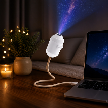 Veilleuse et projeteur de galaxie ajustable 360°