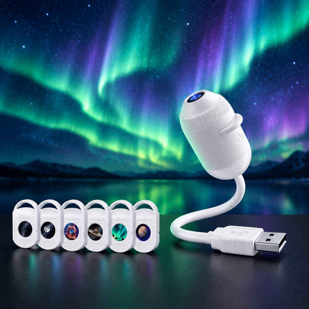 Veilleuse et projeteur de galaxie ajustable 360°