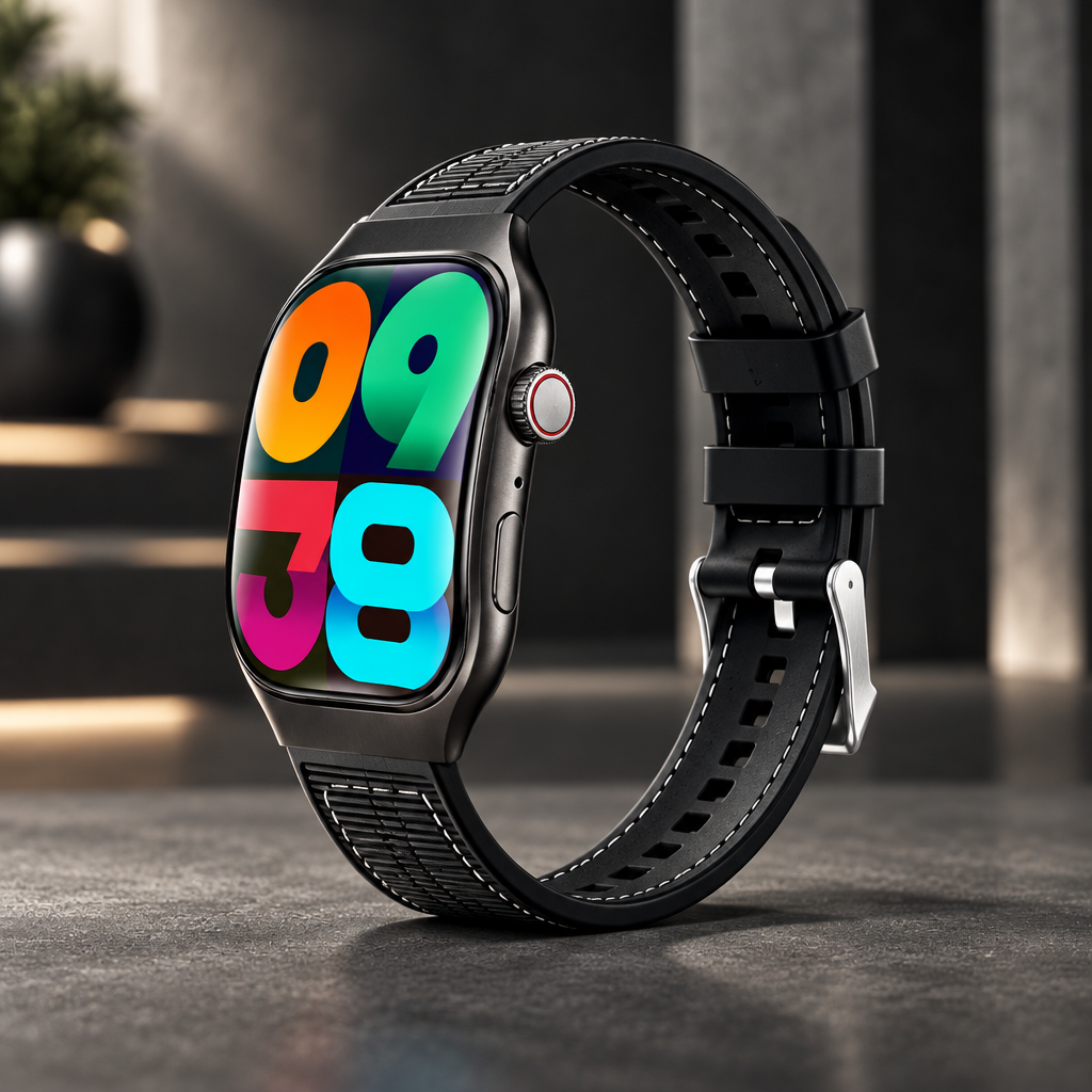 Montre Connectée – Écran Tactile Incurvé 2,01″, Appels Bluetooth 5.3, Suivi Sport & Notifications