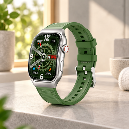 Montre Connectée – Écran Tactile Incurvé 2,01″, Appels Bluetooth 5.3, Suivi Sport & Notifications